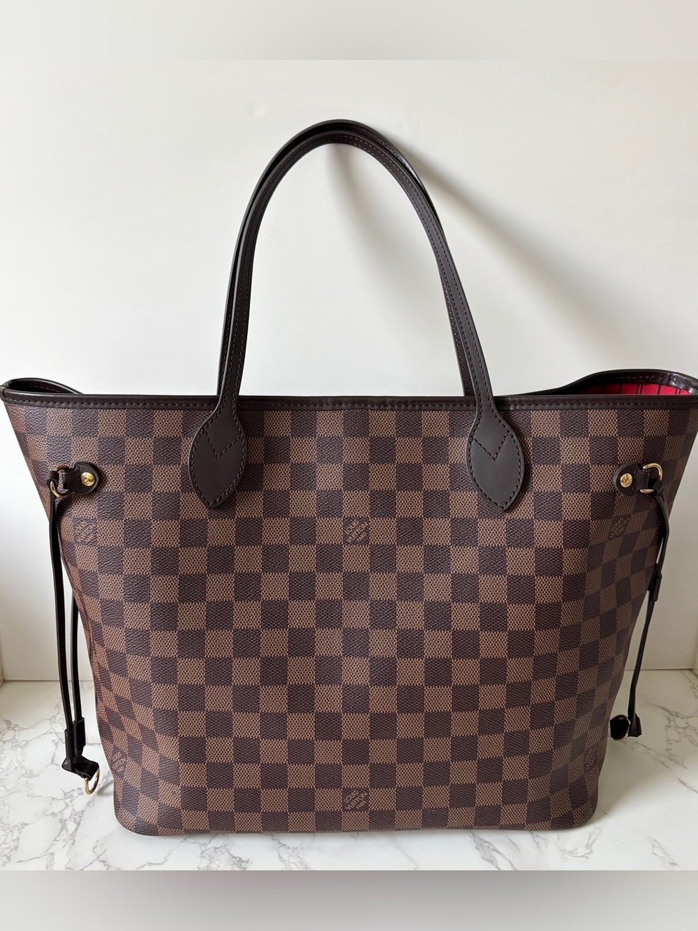 Louis Vuitton Damier Ebene Canvas Tote in Brown